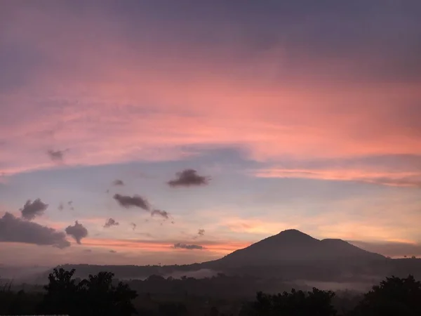 Paisagem Natureza Com Pôr Sol Colorido — Fotografia de Stock