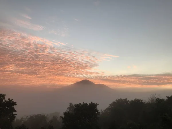 Paisagem Natureza Com Pôr Sol Colorido — Fotografia de Stock