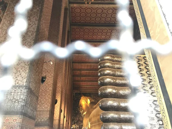 stock image Buddha statue inside of ancient temple