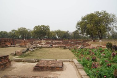 Budist antik kutsal sığınak kalıntıları, seyahat konsepti 