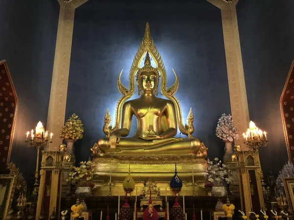 Blick Auf Buddha Statue Religiöses Konzept — Stockfoto