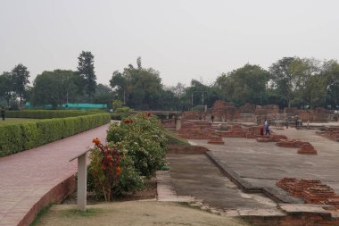 Budist antik kutsal sığınak kalıntıları, seyahat konsepti 