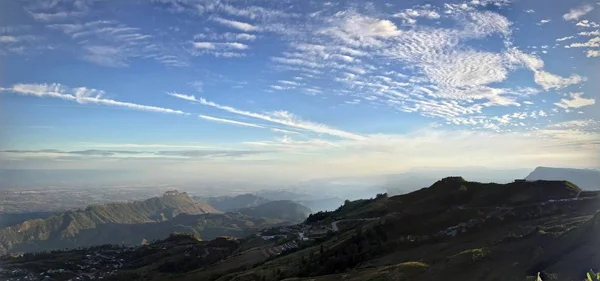 Plan Panoramique Beau Ciel Sur Les Collines — Photo