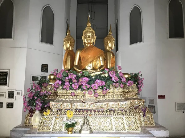 Prachtig Boeddhabeeld Oude Tempel — Stockfoto