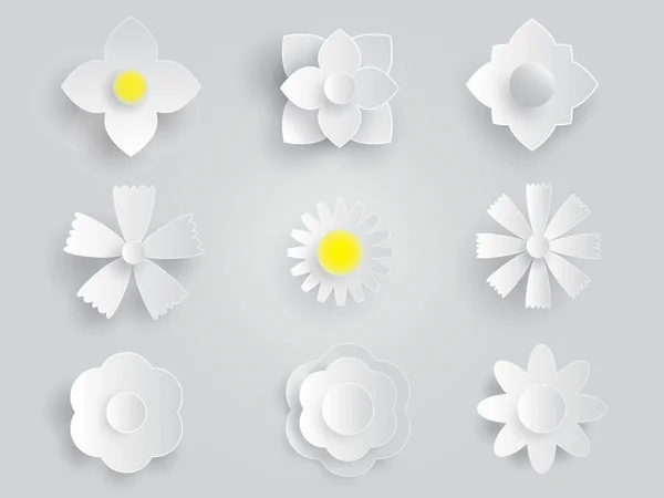 Paper art flowers isolated element — Stock Photo, Image