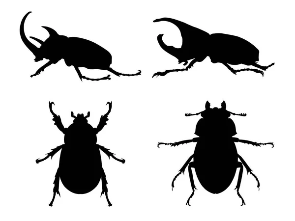 Set van insect tegen geïsoleerd op wit. — Stockvector