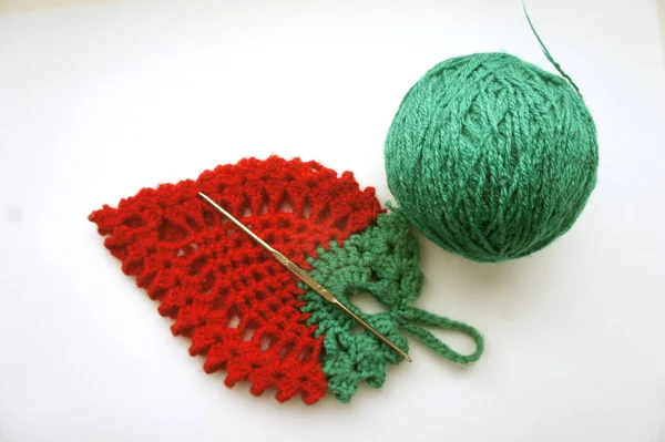 A potholder crocheted — Stock Photo, Image