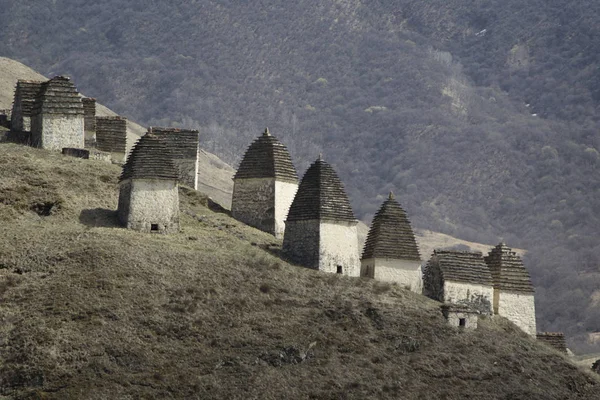Dargavs, Ossétia do Norte, Rússia. A cidade dos mortos — Fotografia de Stock