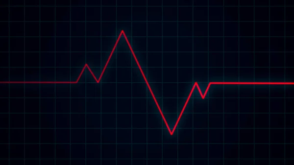 Červené Srdce Puls Obrazovce Kardiogram Cardio Zdravotnické Koncepce — Stock fotografie