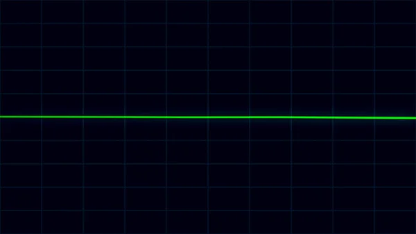 Grüne Pulslinien Auf Dem Kardiogramm Bildschirm Ekg Ecg Cardio Gesundheitskonzept — Stockfoto
