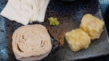 Japnese rulo Soya süt cilt ile tempura