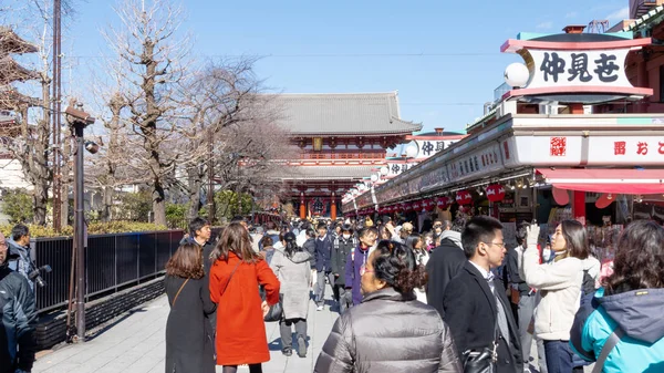 Tokio Japonsko Února 2019 Davy Turistů Locals Chůze Obchod Nákupní — Stock fotografie