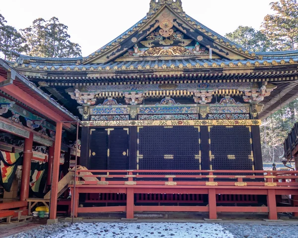Edificio exterior en el Santuario Toshogu. El santuario es el descanso final p —  Fotos de Stock