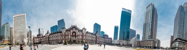 Estación Central de trenes de Tokio, panorama 360 — Foto de Stock