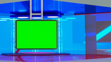 Sanal TV haber yayın stüdyosu