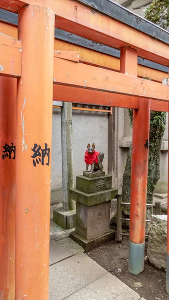 Tokyo Japan Februari 2019 Fox Guardians Vid Gojoten Jinja Shrine — Stockfoto