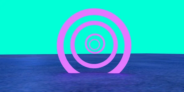 3D иллюстрация розовых кругов на абстрактном фоне — стоковое фото