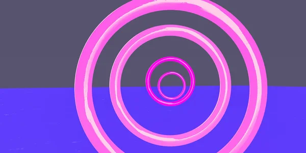 Rendering 3D di cerchi rosa — Foto Stock