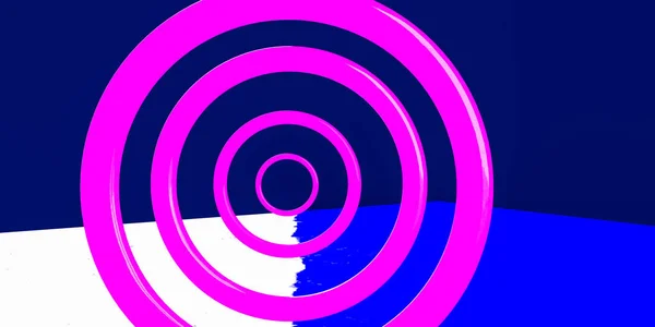 Illustrazione 3D di cerchi rosa sfondo astratto — Foto Stock