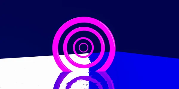 Illustrazione 3D di cerchi rosa sfondo astratto — Foto Stock
