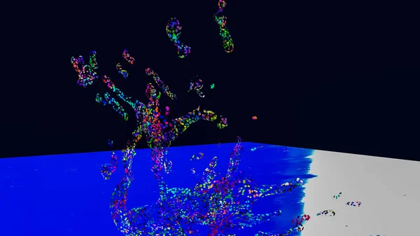 Ilustração 3D de respingo abstrato — Fotografia de Stock