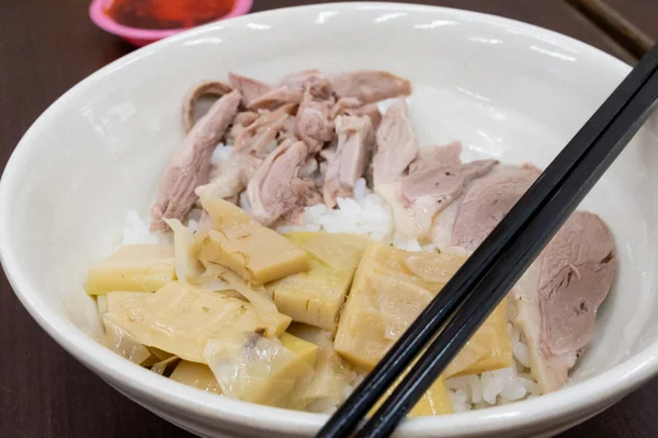 Estilo chinês cozido ganso com arroz — Fotografia de Stock