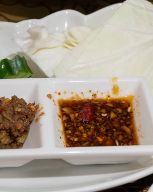 Birmanya daldırma kaselerde daldırma soslar fermente