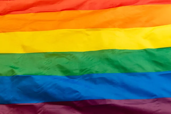 Rainbow Flag Usato Come Simbolo Movimenti Sociali Lesbiche Gay Bisessuali — Foto Stock