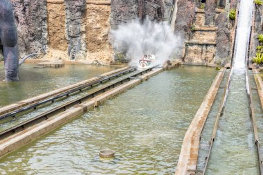 HSINCHU, TAIWAN - 28 Haziran 2020: Leofoo Village Theme Park, Guanxi Township, Hsinchu County 'de bir tema parkı