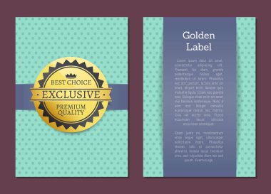 Altın etiket ödül garanti kapak tasarımı özel