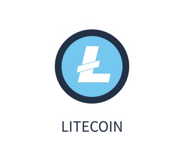 Litecoin Cryptocurrency simge vektör çizim