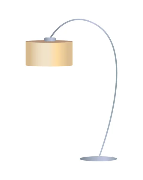 Lámpara de decoración interior con sombra Vector Ilustración — Vector de stock