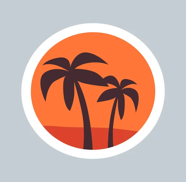 Croquis rond de l'illustration vectorielle Wonder Palms — Image vectorielle