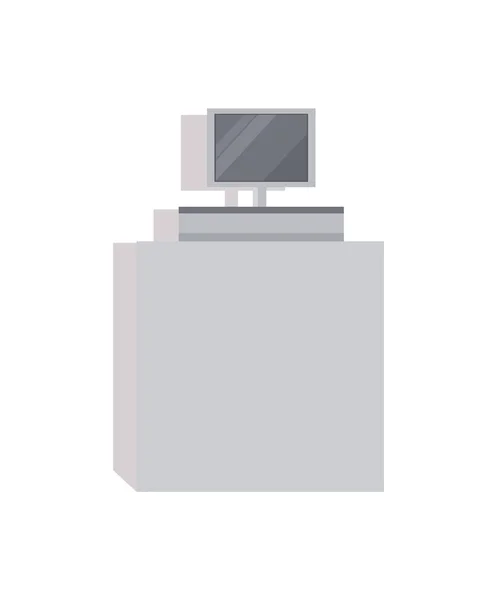 Comptoir de caisse avec illustration vectorielle d'écran — Image vectorielle