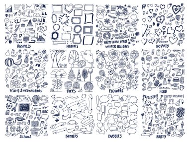 İş ve çerçeveler, tatil vektör çizim