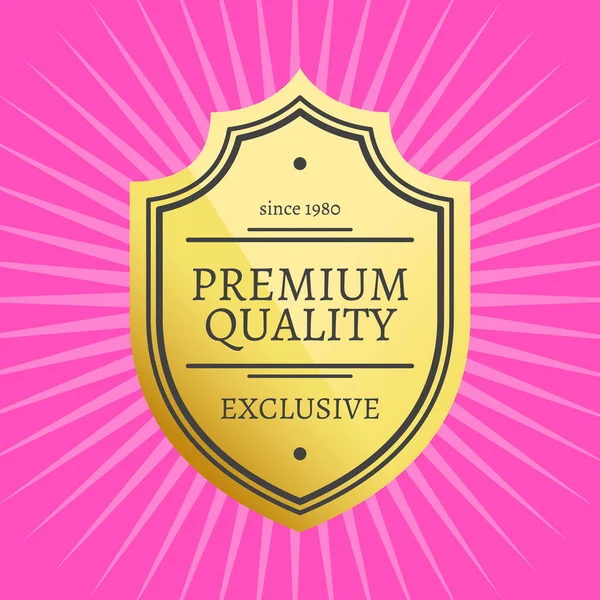 Exklusive Premium-Qualität beste Golden Label-Garantie — Stockvektor