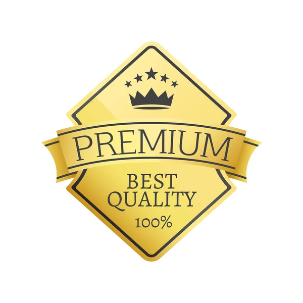 Best Quality 100 Golden Label Premium Choice — Stock Vector