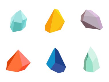 Mineraller koleksiyonu Poster vektör çizim