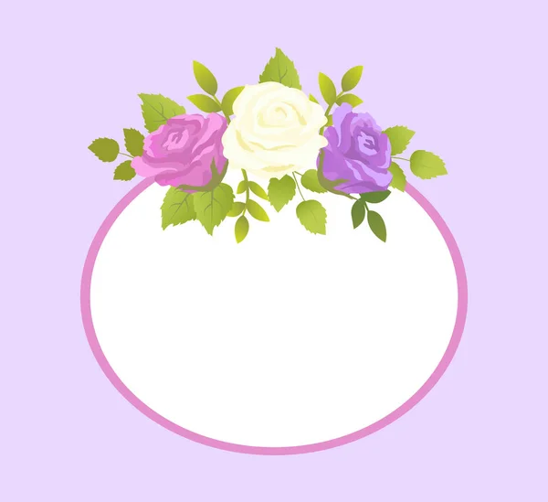 Fotoğraf veya metin bahar çiçek için dekoratif çerçeve — Stok Vektör