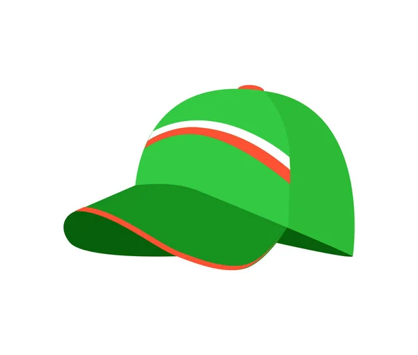 Sketch of Green Cap, Colorful Vector Illustration - Stok Vektor