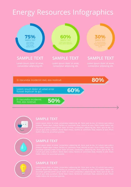 Energy Recources Infographic Vector Illustration — Stock Vector