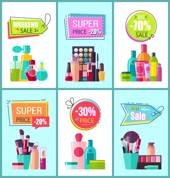 Super preço para cosméticos decorativos e médicos — Vetor de Stock