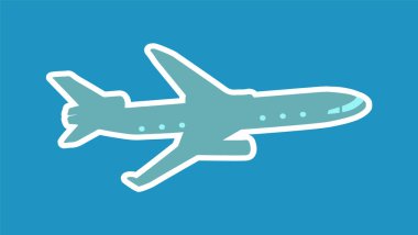 Güzel uçak vektör çizim yerleşimini