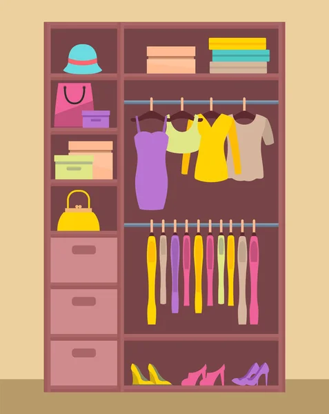 Tienda de ropa y ropa Vector Ilustración — Archivo Imágenes Vectoriales