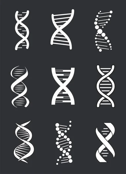 Codice genetico individuale umano della macromolecola del DNA — Vettoriale Stock