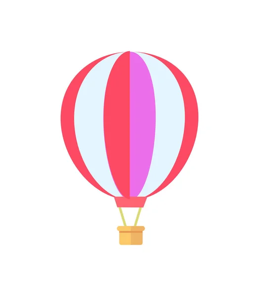 Hot Air Balloon White Poster Vector Illustration — Stock Vector