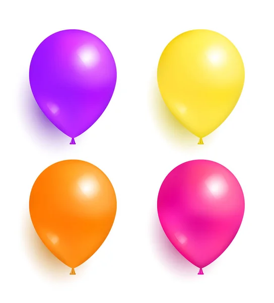 Palloncini colorati gonfiabili dell'elio per la decorazione — Vettoriale Stock