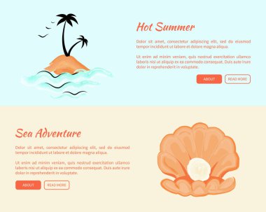 Sıcak yaz deniz ada Web afiş Maceraları