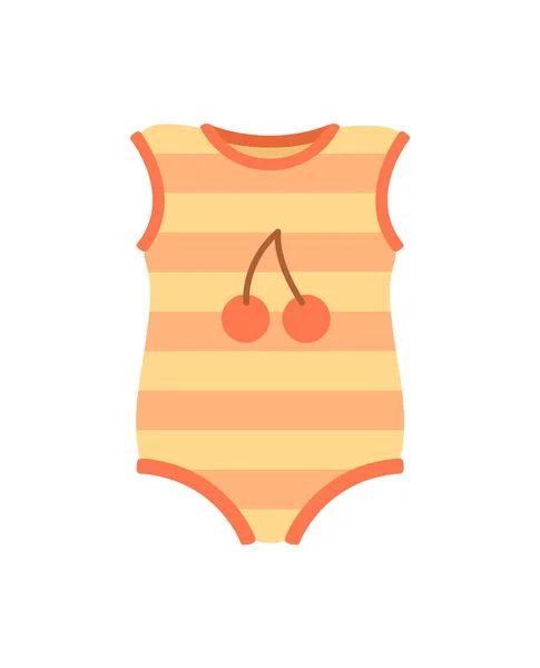 Baby kleding Romper Poster vectorillustratie — Stockvector