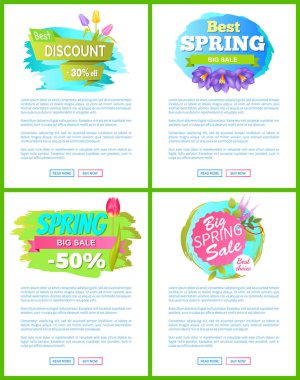 Bahar satış reklam Etiketler Etiketler Crocus kümesi çiçek